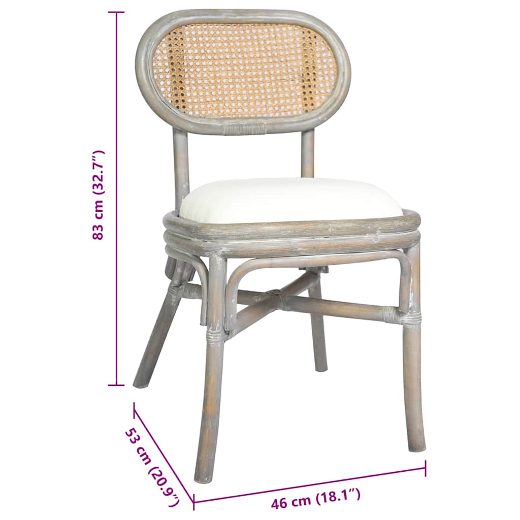 Cadeiras de jantar 2 pcs linho cinzento