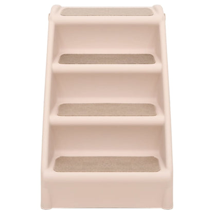 Escadas para cães dobráveis 62x40x49,5 cm cor creme