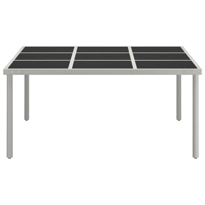 Mesa de jantar para jardim 170x170x74,5 cm vidro e aço