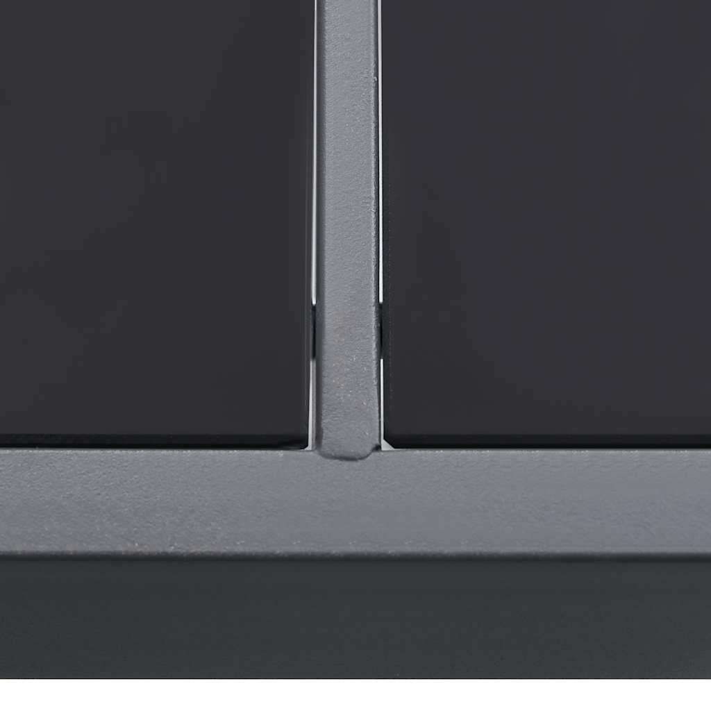 Mesa de jantar para jardim 190x90x74 cm aço antracite