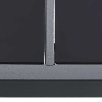 Mesa de jantar para jardim 190x90x74 cm aço antracite