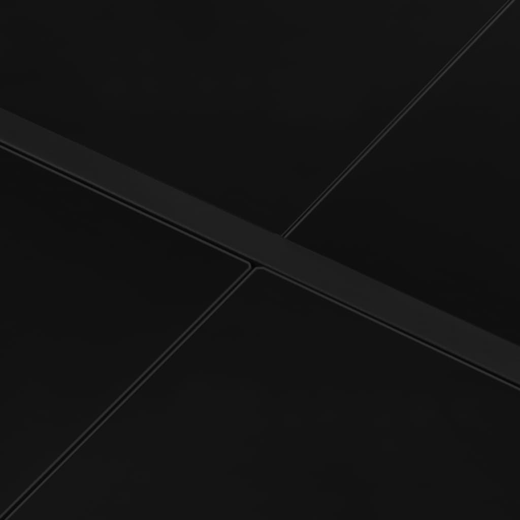 Mesa de jardim 130x130x72 cm aço e vidro preto