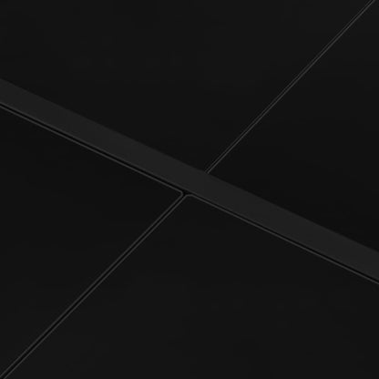 Mesa de jardim 130x130x72 cm aço e vidro preto