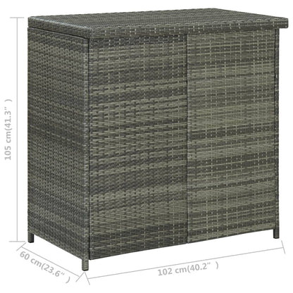 3 pcs conjunto de bar vime PE cinzento