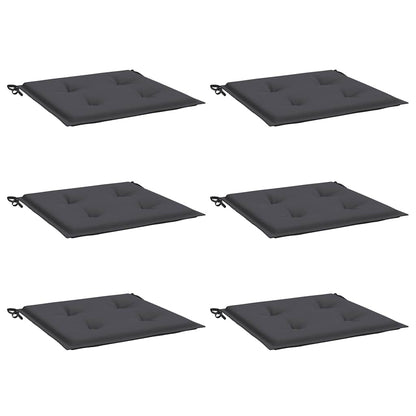 Almofadões p/ cadeiras jardim 6pcs 40x40x4 cm oxford antracite