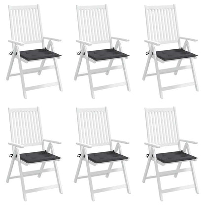 Almofadões p/ cadeiras jardim 6pcs 40x40x4 cm oxford antracite