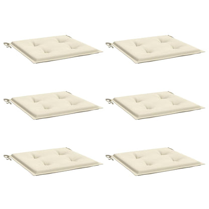Almofadões p/ cadeiras jardim 6pcs 40x40x4 cm oxford cor creme