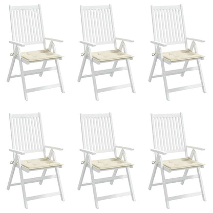 Almofadões p/ cadeiras jardim 6pcs 40x40x4 cm oxford cor creme