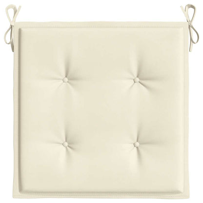 Almofadões p/ cadeiras jardim 6pcs 40x40x4 cm oxford cor creme