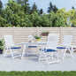 Almofadões p/ cadeiras jardim 4 pcs 40x40x4 cm oxford azul real