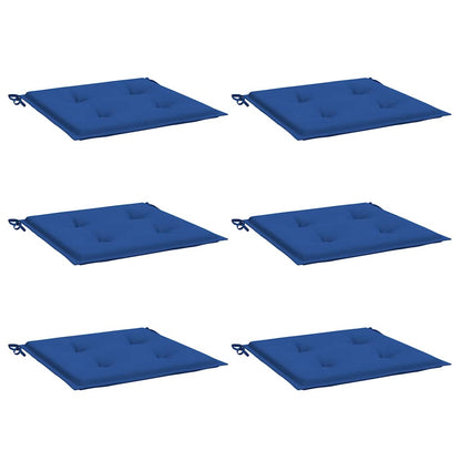 Almofadões p/ cadeiras jardim 6 pcs 40x40x4 cm oxford azul real