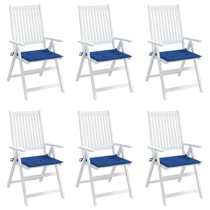 Almofadões p/ cadeiras jardim 6 pcs 40x40x4 cm oxford azul real