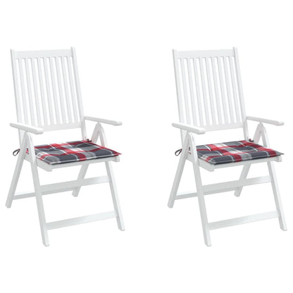 Almofadões cadeiras jardim 2pcs tecido oxford xadrez vermelho