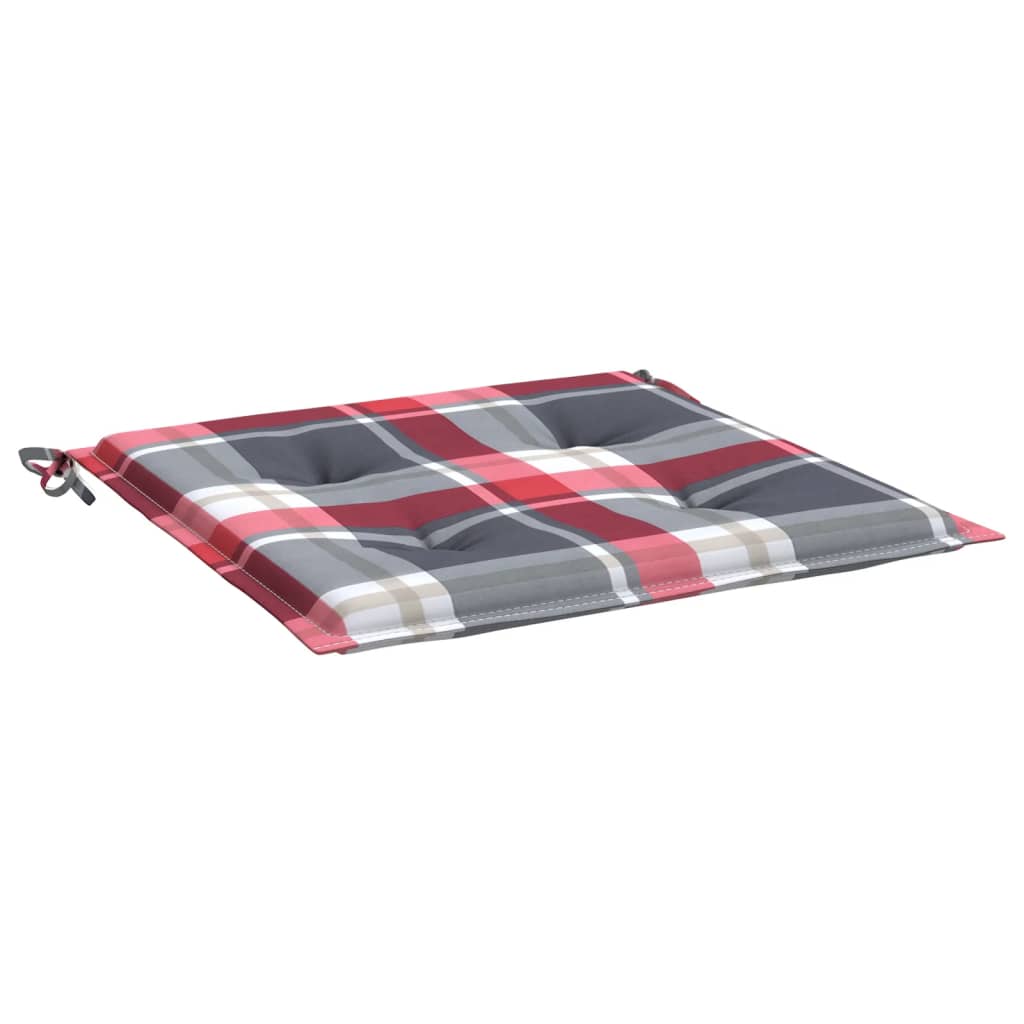 Almofadões cadeiras jardim 2pcs tecido oxford xadrez vermelho