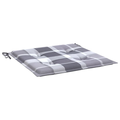 Almofadões cadeiras jardim 6pcs tecido oxford xadrez cinzento