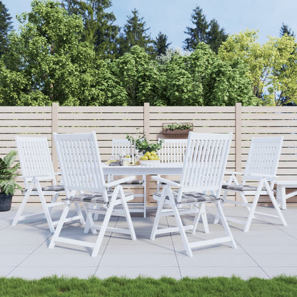 Almofadões cadeiras jardim 6pcs tecido oxford xadrez cinzento