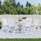 Almofadões cadeiras jardim 6pcs tecido oxford xadrez cinzento