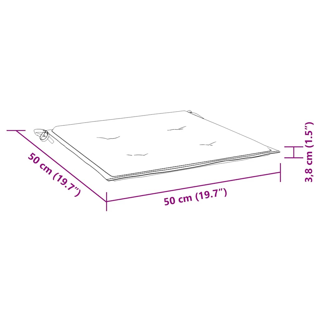 Almofadões p/ cadeiras de jardim 4 pcs tecido oxford antracite