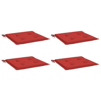 Almofadões p/ cadeiras de jardim 4 pcs tecido oxford vermelho