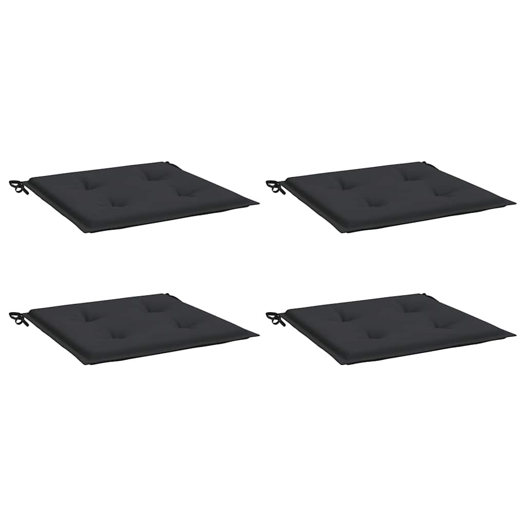Almofadões p/ cadeiras de jardim 4 pcs tecido oxford preto