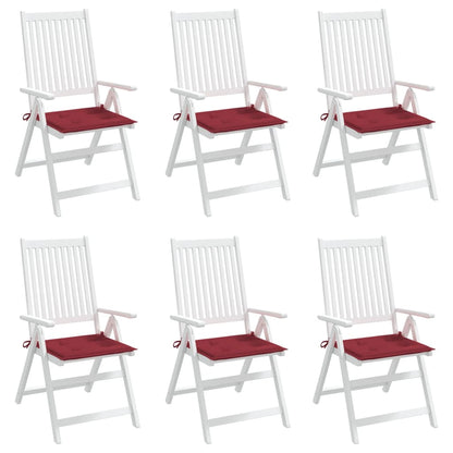Almofadões p/ cadeiras jardim 6pcs tecido oxford vermelho tinto