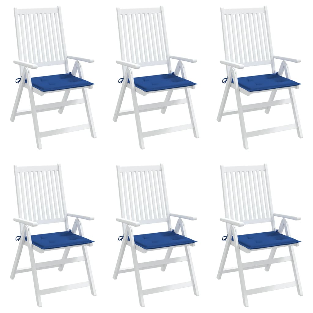 Almofadões p/ cadeiras jardim 6 pcs 50x50x3 cm oxford azul real