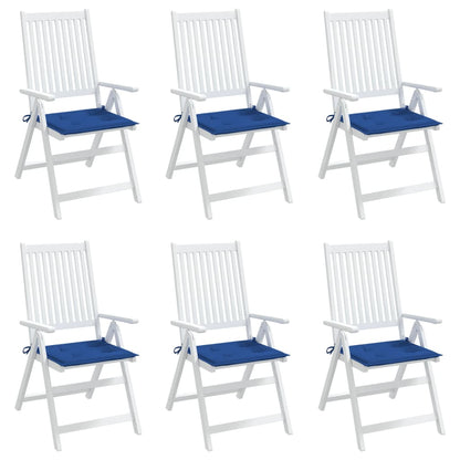 Almofadões p/ cadeiras jardim 6 pcs 50x50x3 cm oxford azul real