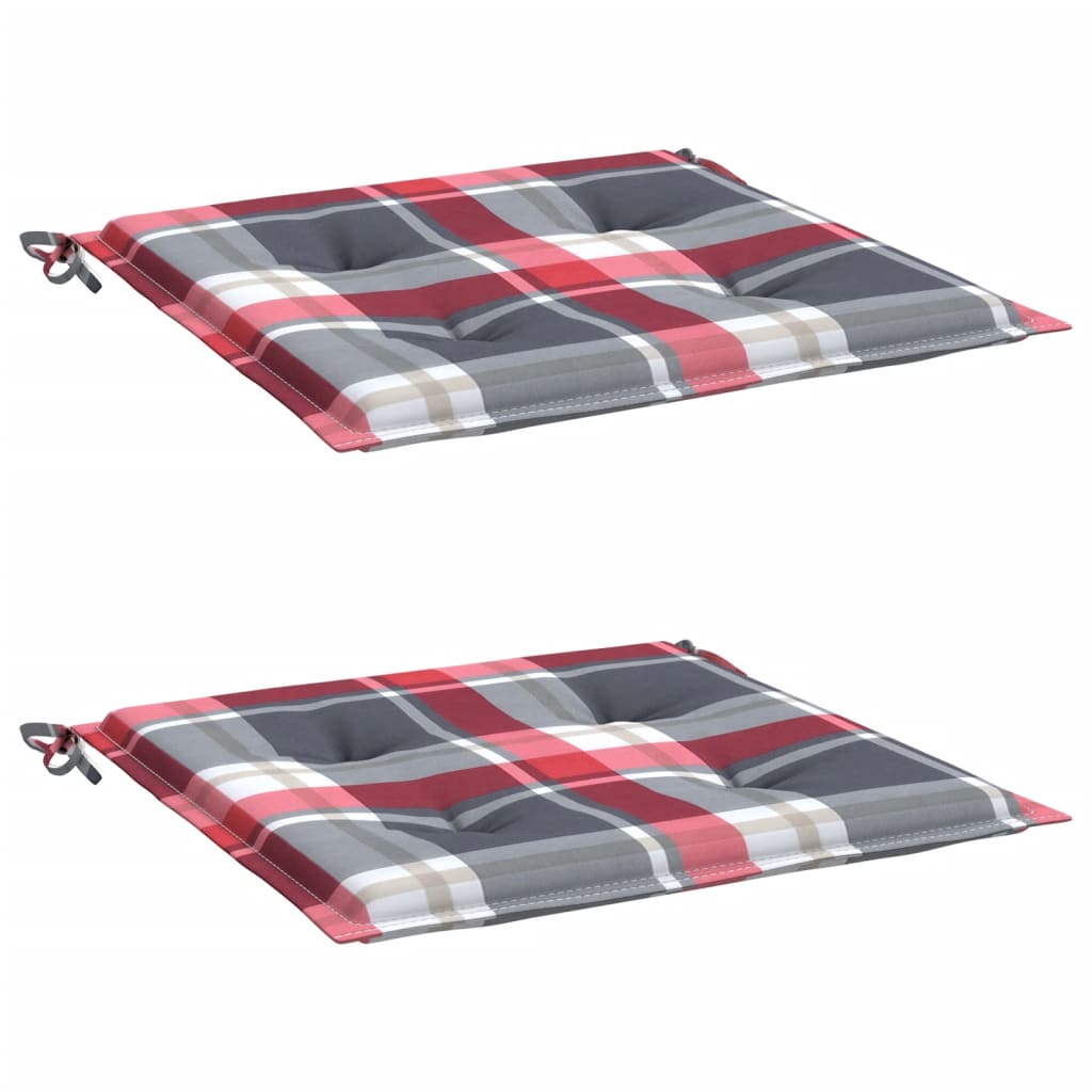 Almofadões cadeiras jardim 2pcs tecido oxford xadrez vermelho
