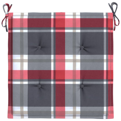 Almofadões cadeiras jardim 2pcs tecido oxford xadrez vermelho
