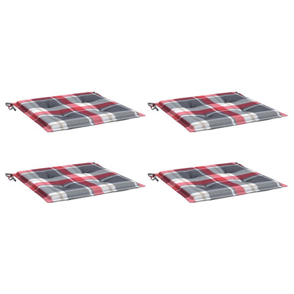Almofadões cadeiras jardim 4pcs tecido oxford xadrez vermelho