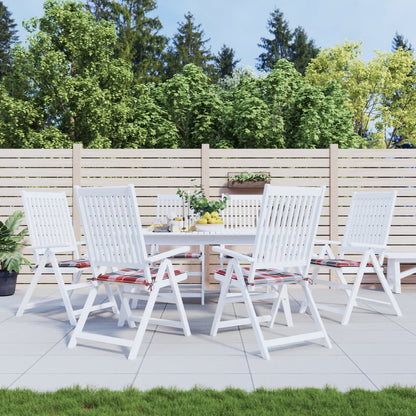 Almofadões cadeiras jardim 6pcs tecido oxford xadrez vermelho
