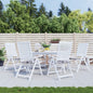 Almofadões cadeiras jardim 6pcs tecido oxford xadrez cinzento