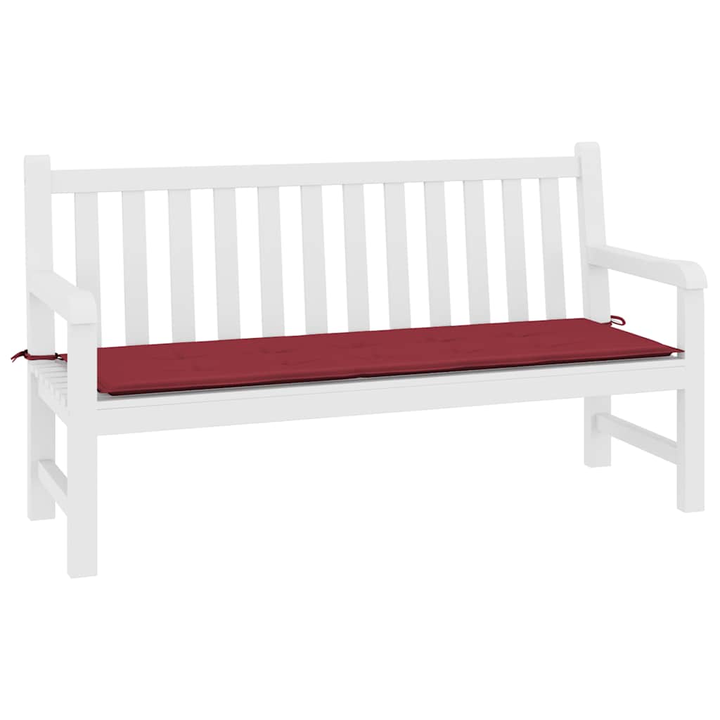 Almofadão p/ banco de jardim 200x50x4 cm tecido vermelho tinto