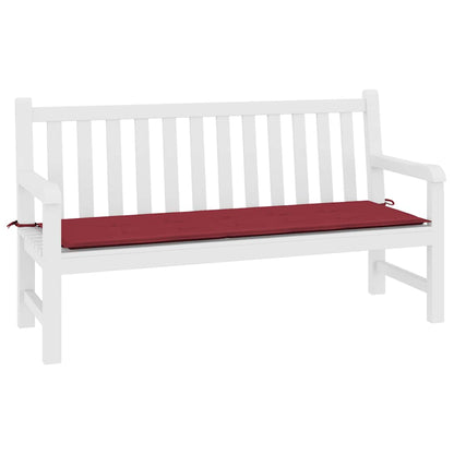 Almofadão p/ banco de jardim 200x50x4 cm tecido vermelho tinto