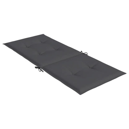 Almofadões para cadeiras altas de jardim 6 pcs tecido antracite