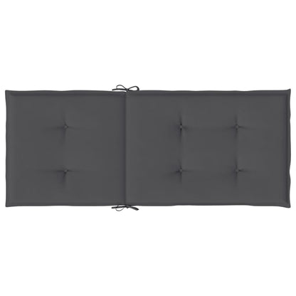 Almofadões para cadeiras altas de jardim 6 pcs tecido antracite