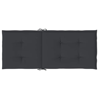 Almofadões para cadeiras altas de jardim 6 pcs tecido preto