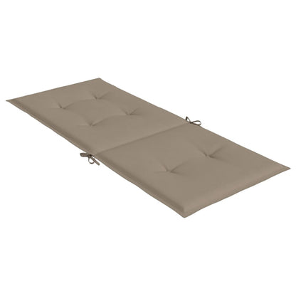 Almofadões cadeiras altas jardim 6 pcs tecido cinza-acastanhado