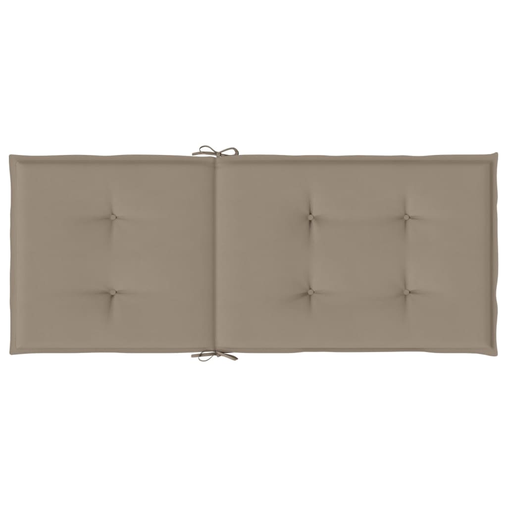 Almofadões cadeiras altas jardim 6 pcs tecido cinza-acastanhado