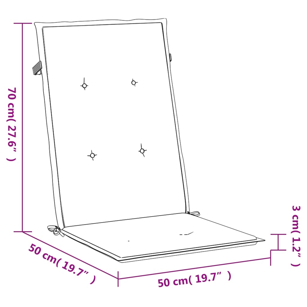 Almofadões cadeiras altas jardim 6 pcs tecido cinza-acastanhado