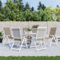 Almofadões cadeiras altas jardim 6 pcs tecido cinza-acastanhado