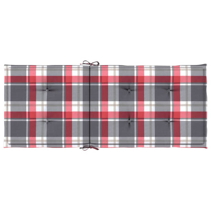Almofadões cadeiras altas de jardim 6pcs tecido xadrez vermelho