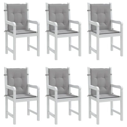 Almofadões lombares p/ cadeiras de jardim 6pcs oxford cinza