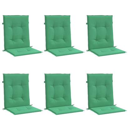 Almofadões lombares p/ cadeiras de jardim 6pcs oxford verde