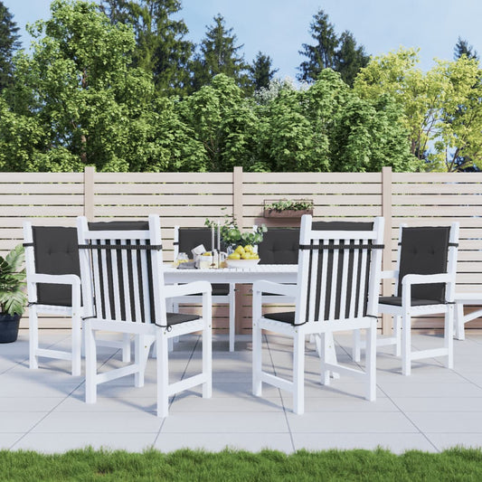 Almofadões lombares p/ cadeiras de jardim 6pcs oxford preto