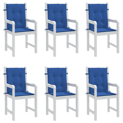 Almofadões lombares p/ cadeiras de jardim 6pcs oxford azul real