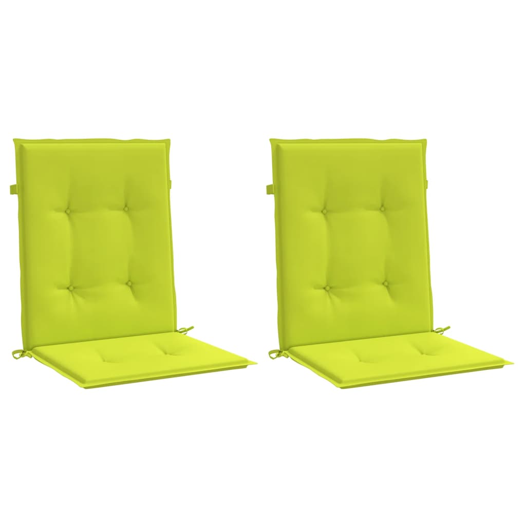 Almofadões lombares p/ cadeiras jardim 2pcs oxford verde brilh.