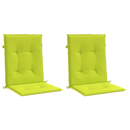 Almofadões lombares p/ cadeiras jardim 2pcs oxford verde brilh.