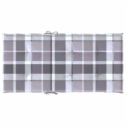 Almofadões lombares cadeiras jardim 2pcs oxford xadrez cinza