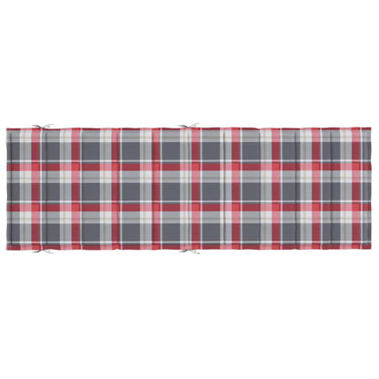Almofadão p/ espreguiçadeira tecido oxford xadrez vermelho